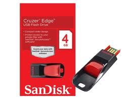 Pen Drive Sandisk Cruzer edge 4 Gb de 40,00 por 24,90